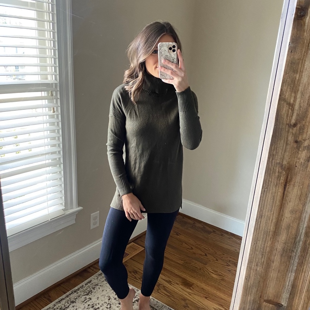 Olive Old Navy Turtleneck Tunic Sweater